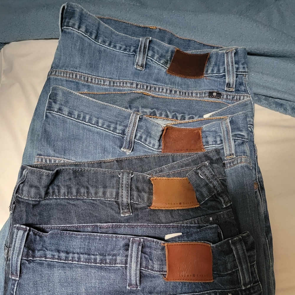 4 Pairs Lucky Brand Jeans Big and Tall